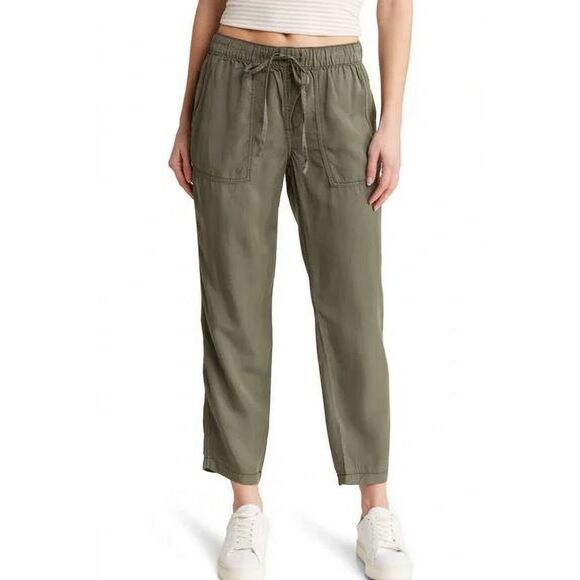 Sanctuary Pants - Sanctuary Go Easy Women’s Pine Green Drawstring Pull-On Pants XL NWT Lyocell